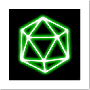 Green Glow D20 Posters and Art